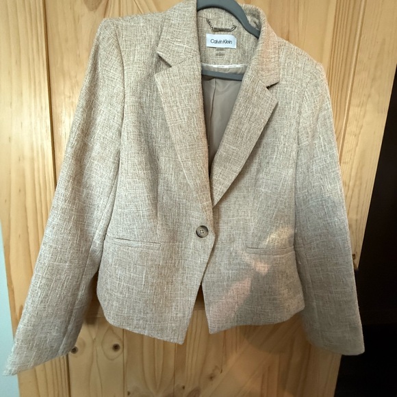 Calvin Klein Beige Women's Blazer - Picture 9 of 9